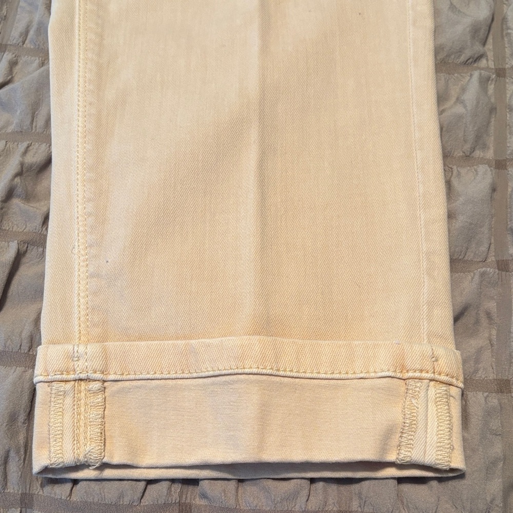 J. Jill Women's Cropped light yellow Jeans - Picture 3 of 6